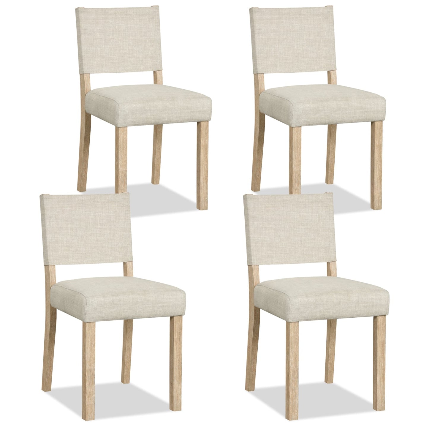Upholstered Dining Chairs Set of 4, Beige Dining Chairs Beige at Gallery Canada