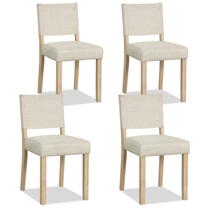 Upholstered Dining Chairs Set of 4, Beige Dining Chairs Beige at Gallery Canada