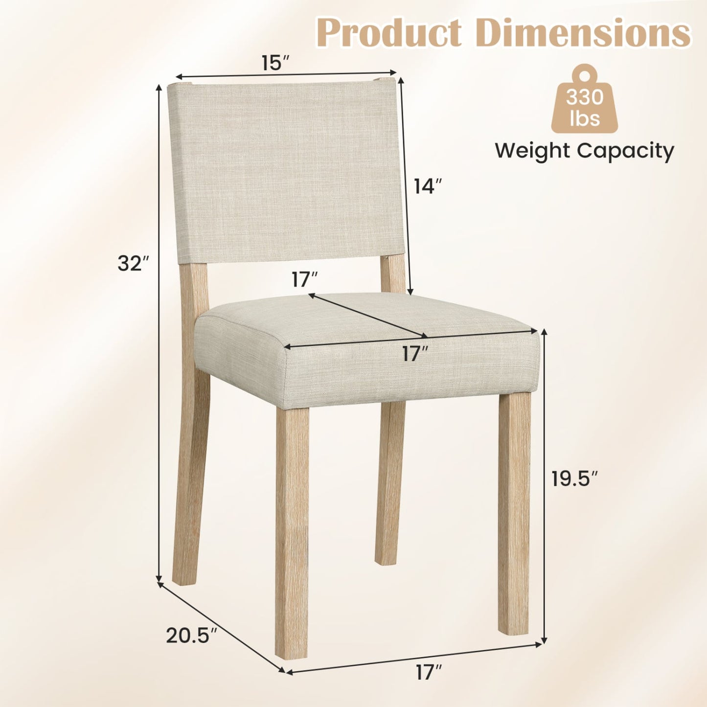 Upholstered Dining Chairs Set of 4, Beige Dining Chairs at Gallery Canada