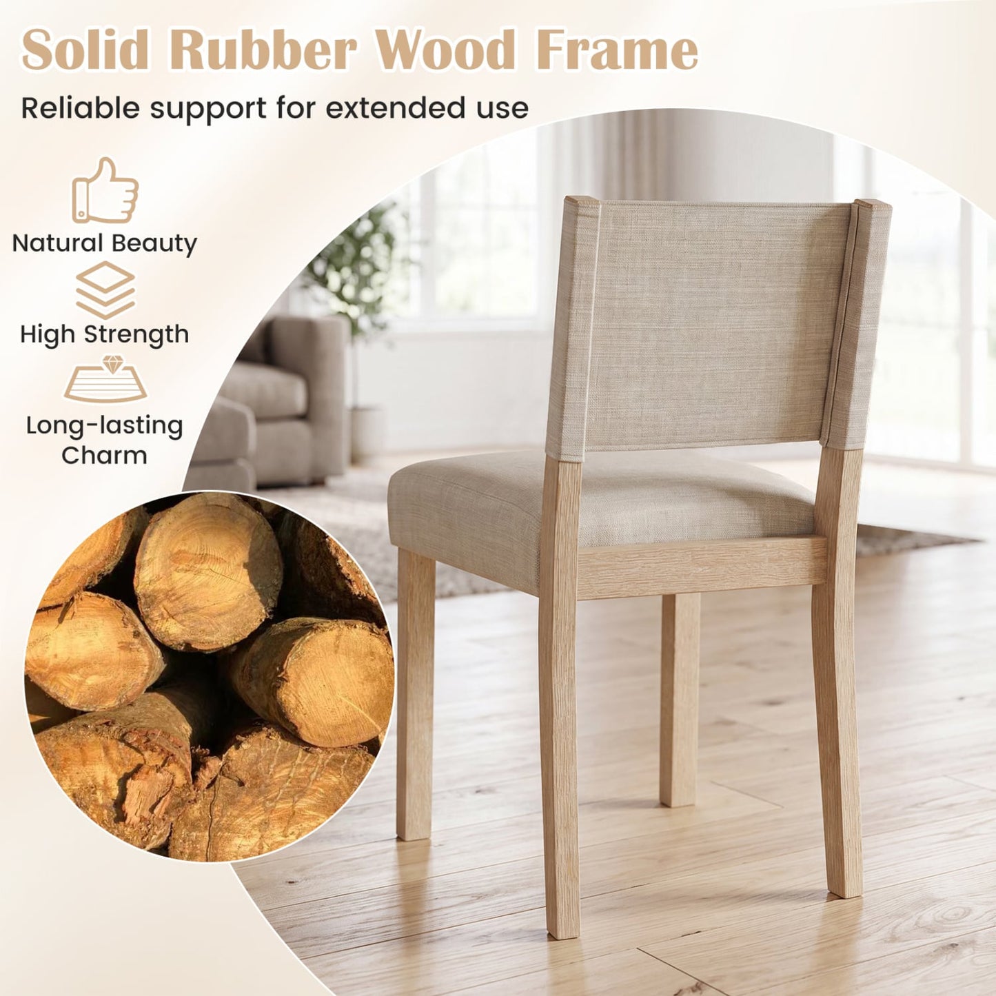 Upholstered Dining Chairs Set of 4, Beige Dining Chairs at Gallery Canada