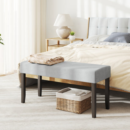 Upholstered Entryway Bench, With Padded Seat, Gray Shoe Racks & Storage Benches at Gallery Canada