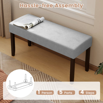 Upholstered Entryway Bench, With Padded Seat, Gray Shoe Racks & Storage Benches at Gallery Canada