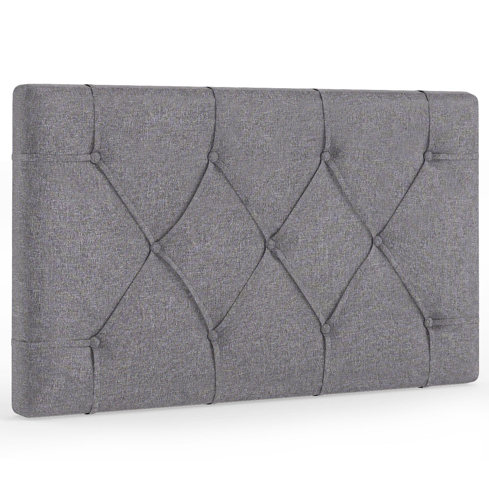 Upholstered Headboard for Twin Size Bed with Fabric Upholstery, Gray Bedding Gray at Gallery Canada