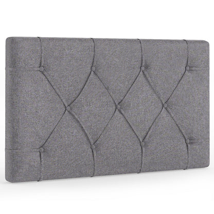 Upholstered Headboard for Twin Size Bed with Fabric Upholstery, Gray Bedding Gray at Gallery Canada