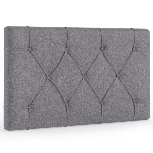 Upholstered Headboard for Twin Size Bed with Fabric Upholstery, Gray Bedding Gray at Gallery Canada