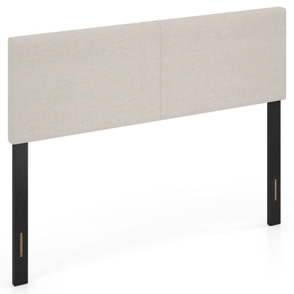 Upholstered Headboard Queen, Full Size, Quilted Linen, Beige Headboards at Gallery Canada