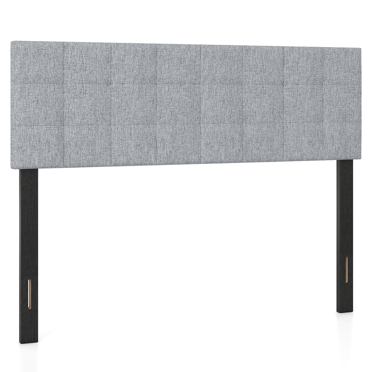 Upholstered Headboard, Queen/Full, Quilted Grid Linen, Gray Headboards Gray at Gallery Canada