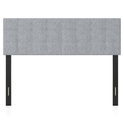 Upholstered Headboard, Queen/Full, Quilted Grid Linen, Gray Headboards at Gallery Canada