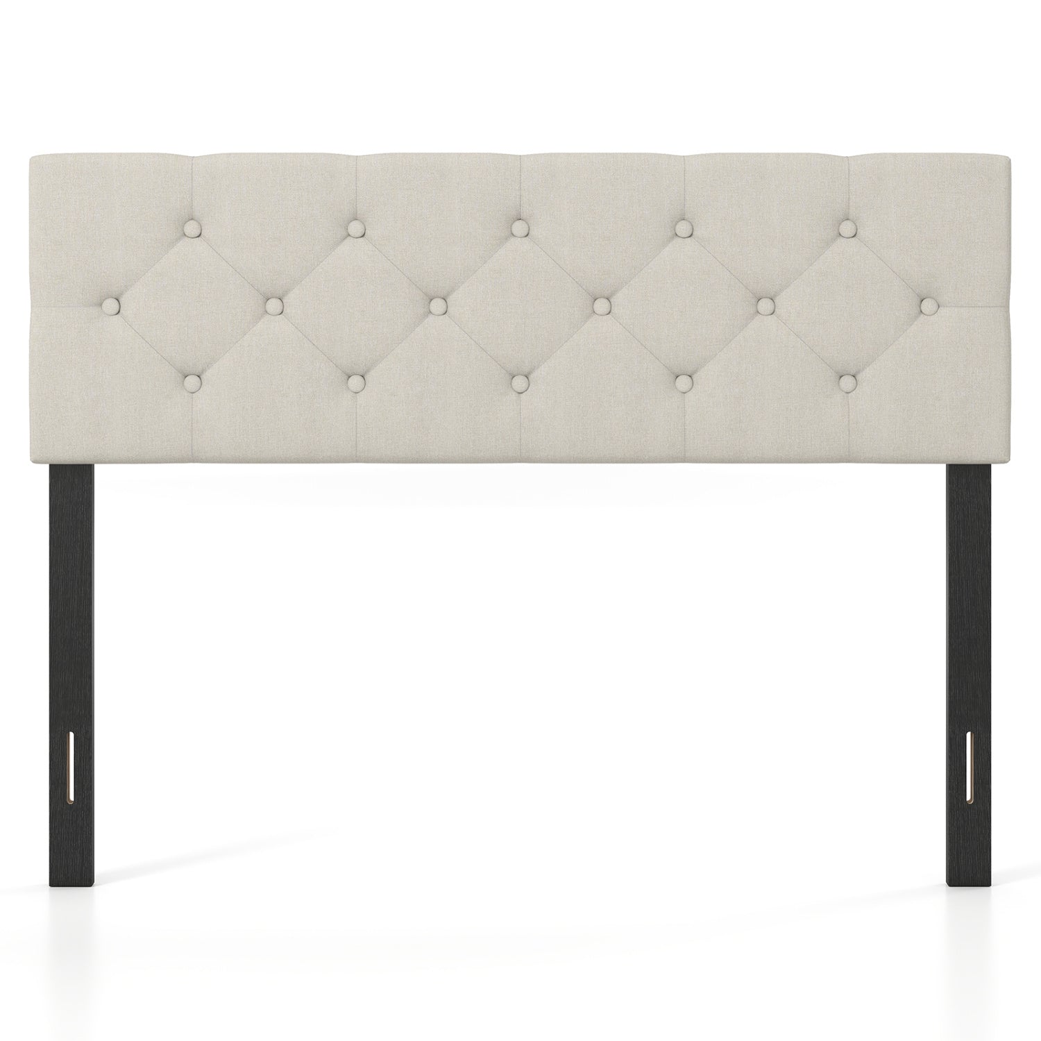 Queen/Full Tufted Linen Upholstered Headboard, Beige Headboards at Gallery Canada