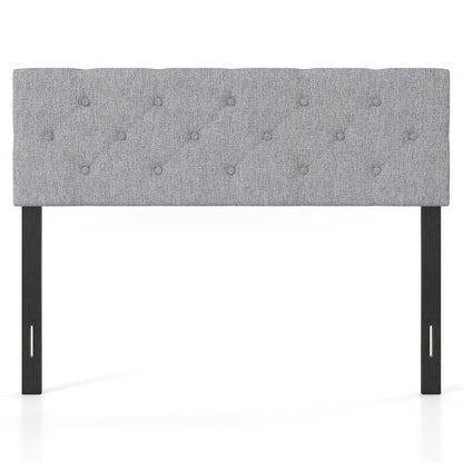 Upholstered Headboard Queen/Full, Tufted Linen, Gray Headboards at Gallery Canada