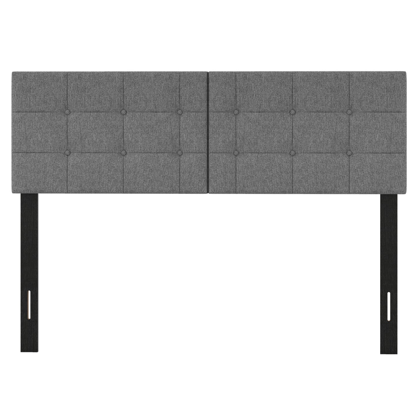 Upholstered Headboard, Adjustable Full/Queen, Dark Gray