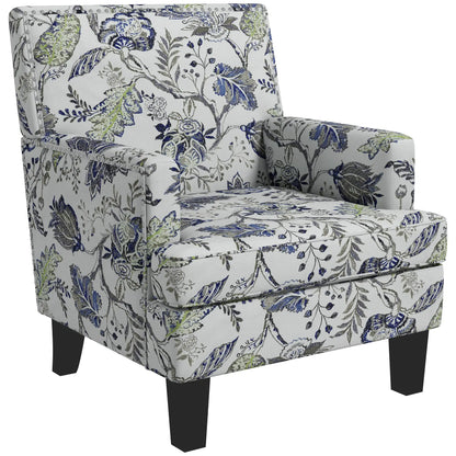 Upholstered Armchair, Mid-Century Accent Chair, Floral Pattern, Nailhead Trim, Multicolour Accent Chairs Multi Colour at Gallery Canada