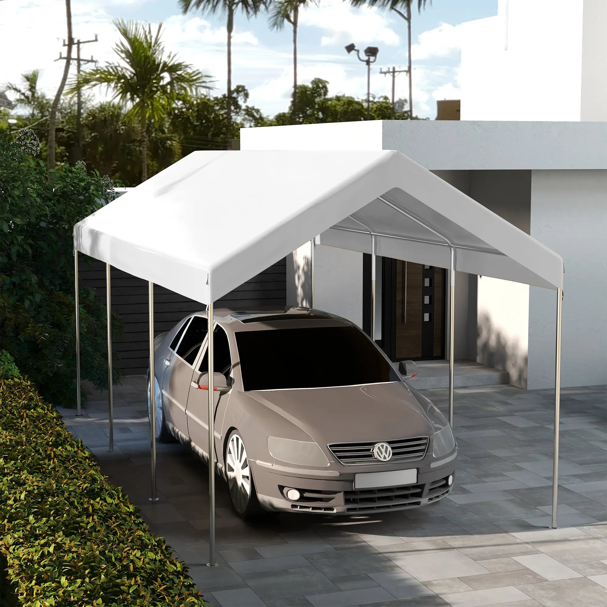 Carport Replacement Canopy 10x20ft, White Gazebo Canopy Replacement at Gallery Canada