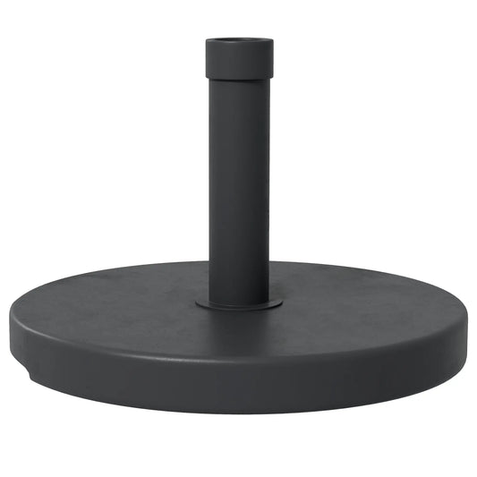 33 Lbs Concrete Parasol Base, 18.3" Round Umbrella Stand, Black Umbrella Bases Black at Gallery Canada