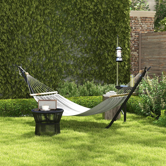 10' Hammock Stand With Side Tray, Steel Frame, Black Hammock Stands Black at Gallery Canada