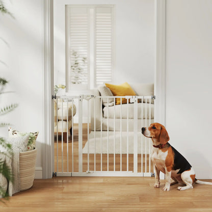 Pet Gate with Door, 30 in Tall, Pressure-Mounted Safety Gate, White Pet Gates at Gallery Canada