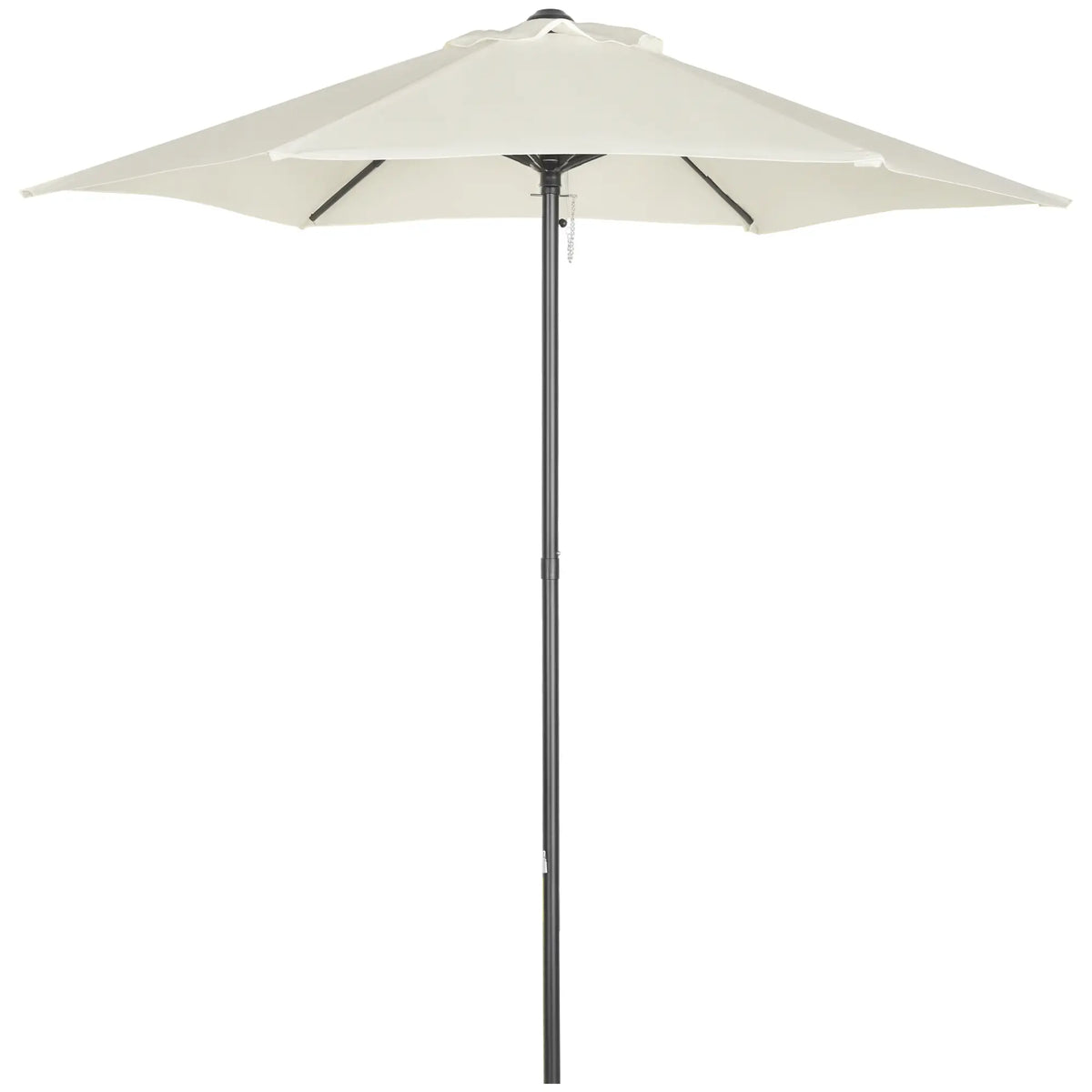 6.6FT Patio Umbrella, 6 Ribs, Cream White Sun Umbrellas at Gallery Canada