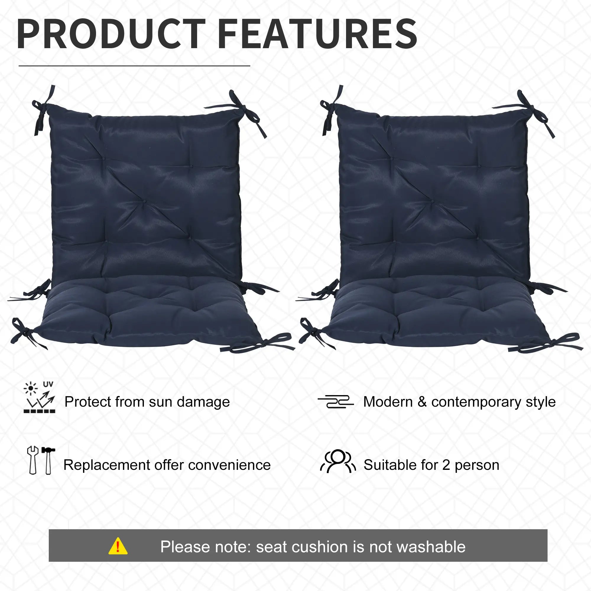 Patio Chair Cushions, Set of 2, 39