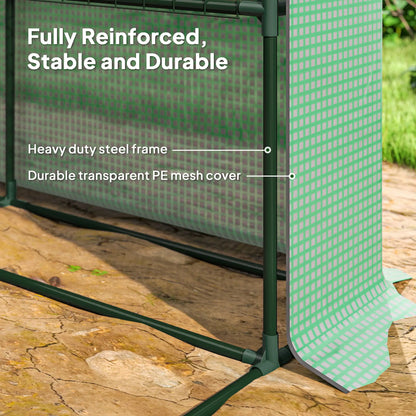 8' x 6' x 7' Portable Walk-In Greenhouse, 18 Shelves, Water/UV Resistant Cover, Roll Up Door Walk In Greenhouses at Gallery Canada