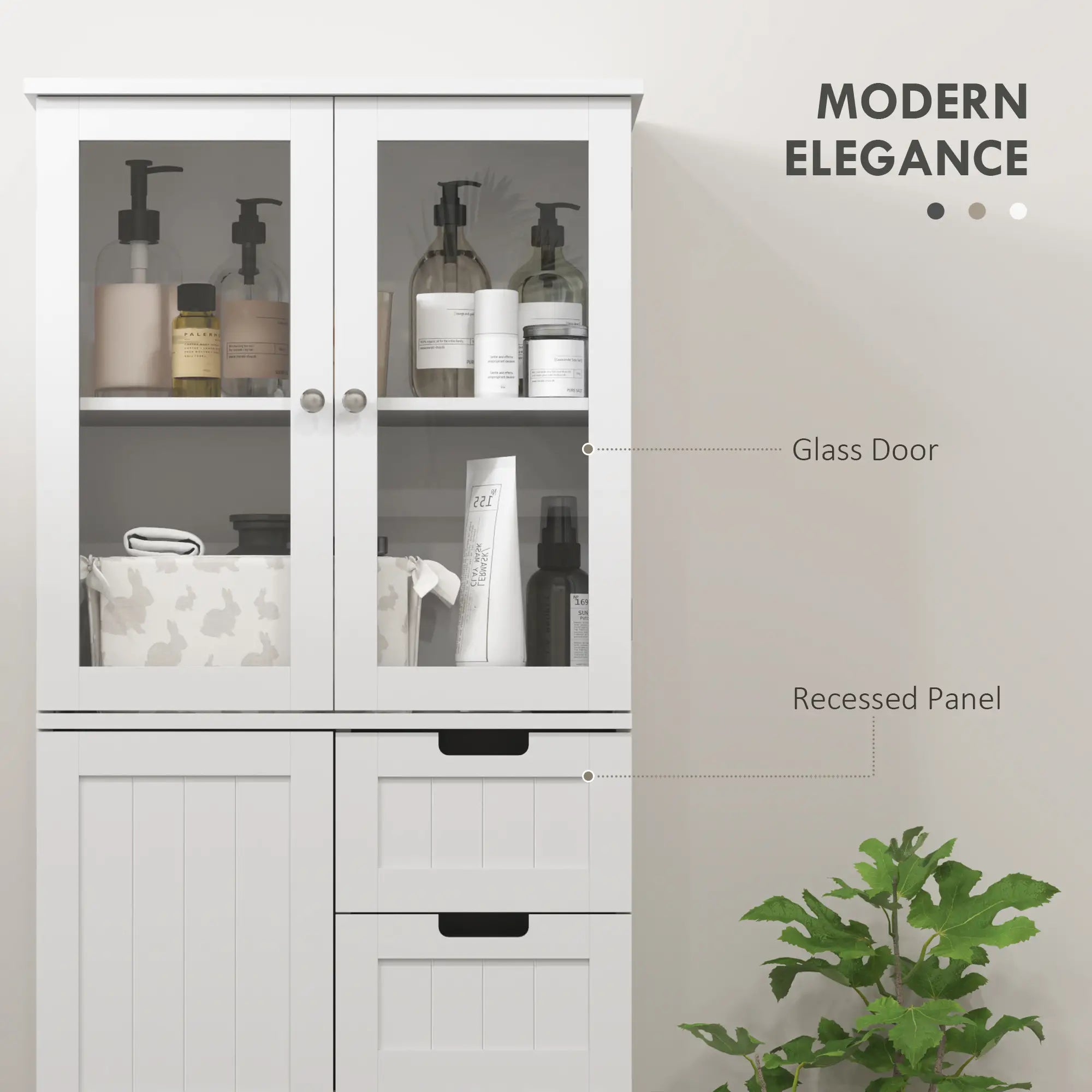 Tall Bathroom Storage Cabinet With Adjustable Shelves, White Freestanding Bathroom Cabinets at Gallery Canada