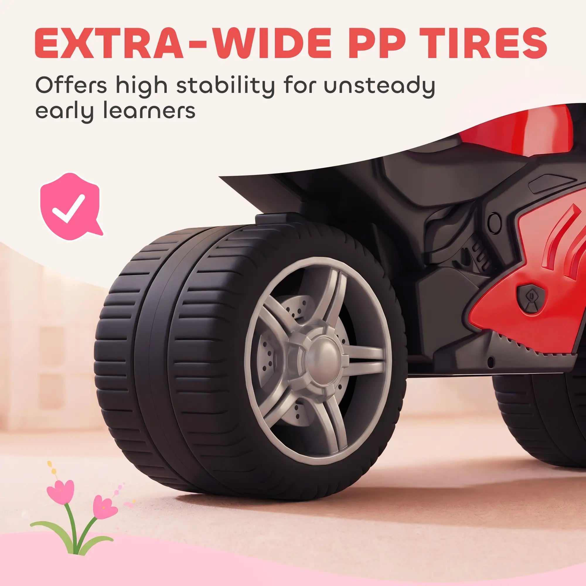 Balance Bike with Music, Wide Tires, Red Riding & Rocking Toys at Gallery Canada