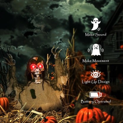 Animated Skeleton with LED Eyes, Battery Operated Halloween Decor Halloween Decorations at Gallery Canada