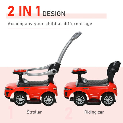 3 In 1 Ride On Push Car, Toddler Sliding Walking Car, Red Push Cars for Toddlers at Gallery Canada