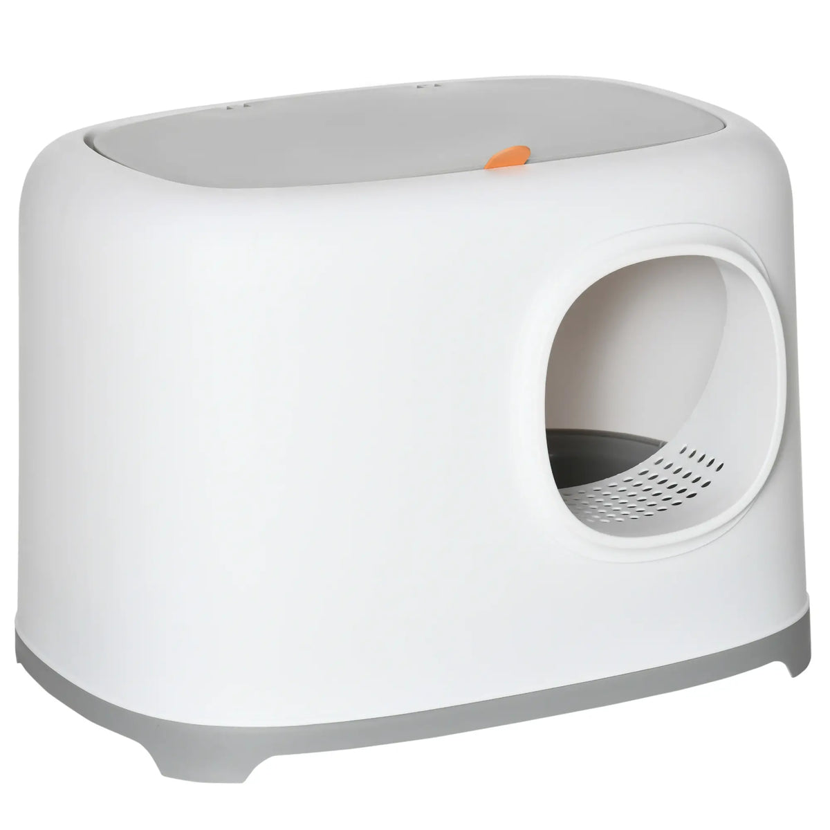 Cat Litter Box, Anti-Sand Tunnel, Scoop, Open Top, White Cat Litter Box Enclosures at Gallery Canada