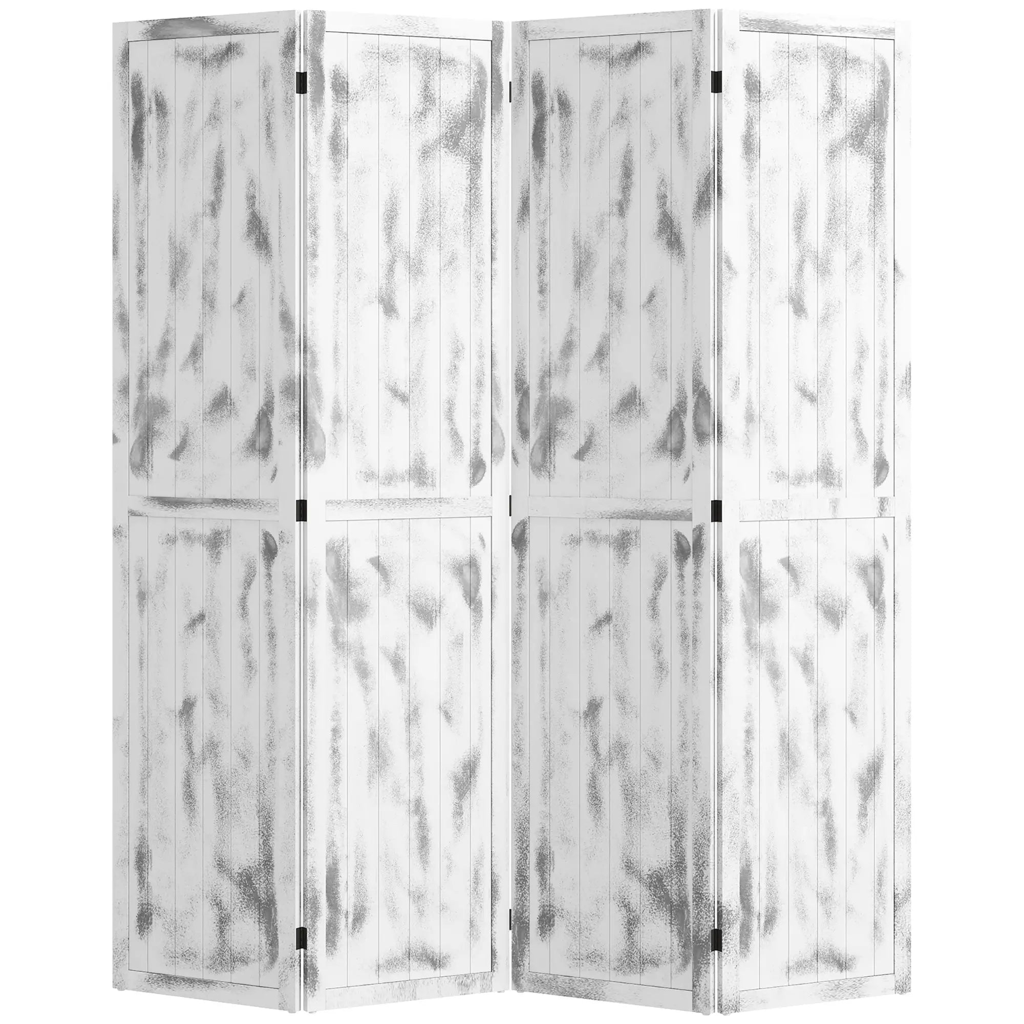 Foldable Screen Divider, 5.5' Rustic, Indoor Bedroom Office, White Room Dividers at Gallery Canada