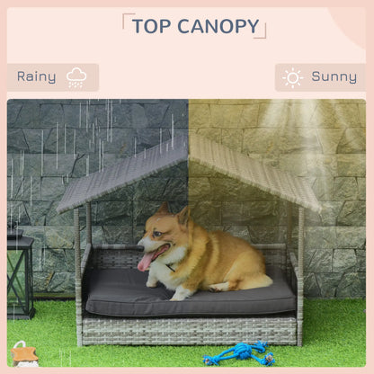 Wicker Pet House Dog Bed for Indoor/Outdoor Rattan Furniture with Cushion Houses, Kennels & Pens at Gallery Canada