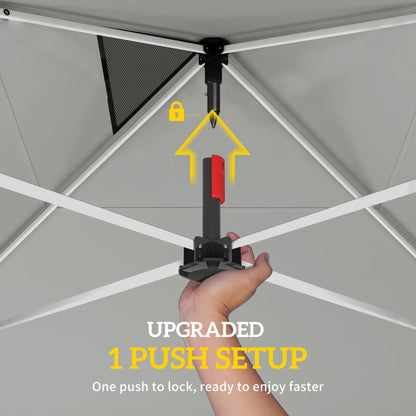 9.6 x 9.6 ft Pop Up Canopy Tent, UPF 50+, With Pockets, Sandbags, Wheeled Bag Pop Up Canopies at Gallery Canada