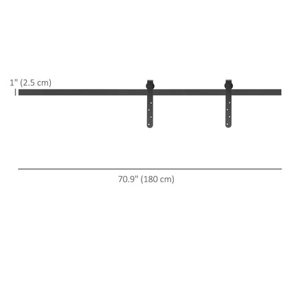 6FT Antique Sliding Barn Door Hardware Kit, Single Door, Coffee Door Hardware at Gallery Canada