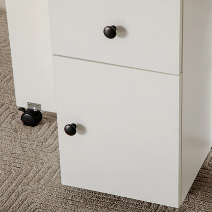Foldable Dining Table, Rolling Kitchen Table with Storage, White Bar Tables & Dining Tables at Gallery Canada