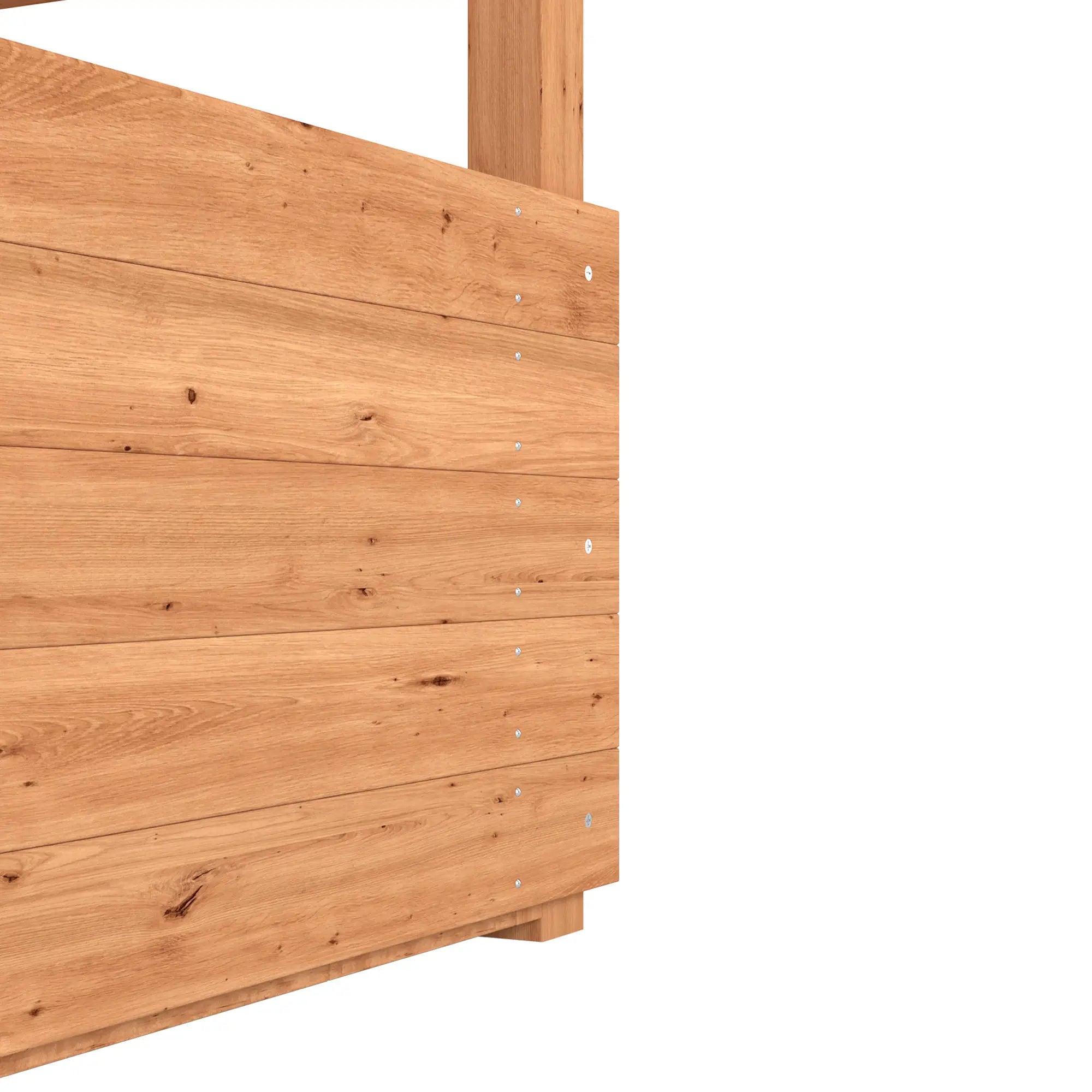 Wooden Raised Garden Bed with Trellis and Hanging Roof, Orange Wooden Planter Boxes at Gallery Canada