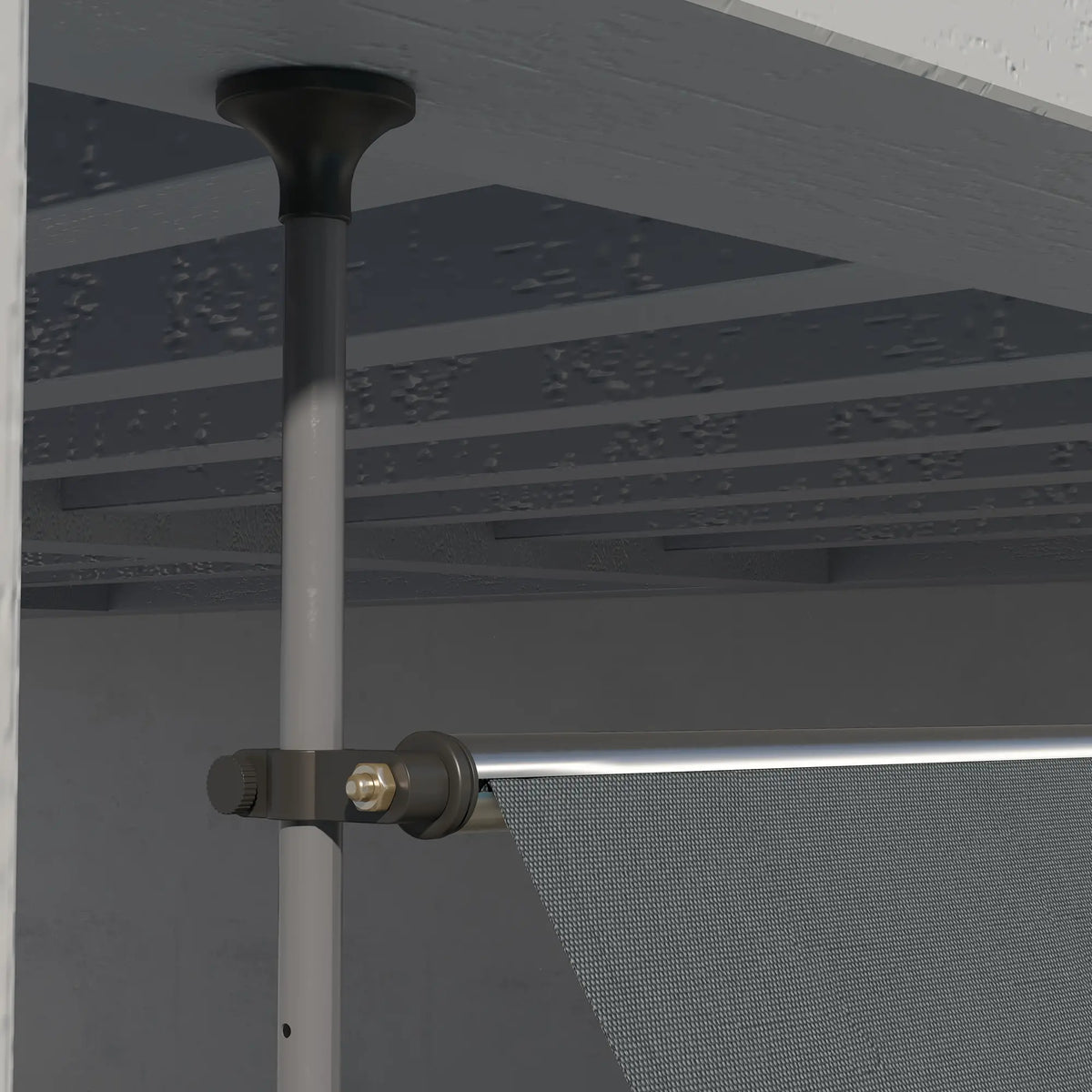 11.5' X 4' Freestanding Retractable Awning, Dark Grey Patio Awnings at Gallery Canada