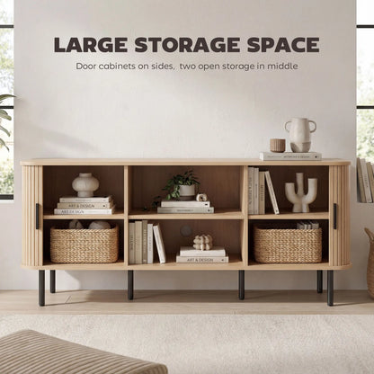 TV Stand Cabinet For 50 Inches, Storage Shelves, Oak Tone TV Stands at Gallery Canada
