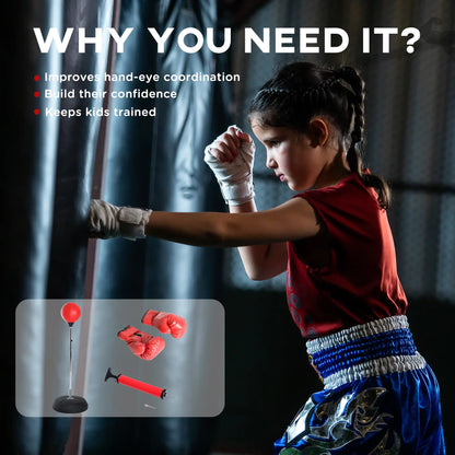 Boxing Bag With Stand, 49.6"-56.7" Adjustable Height, Fillable Base Strength Training Equipment at Gallery Canada