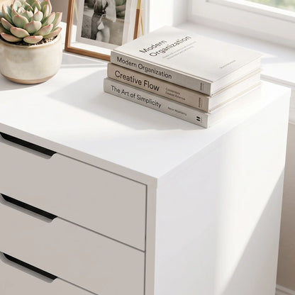 Mobile Printer Stand With 5 Drawers, White Office Cabinets & Cupboards at Gallery Canada