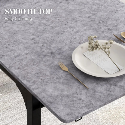 Foldable Dining Table Set for 2, Drop-Leaf Kitchen Table with 2 Chairs Bar Sets at Gallery Canada