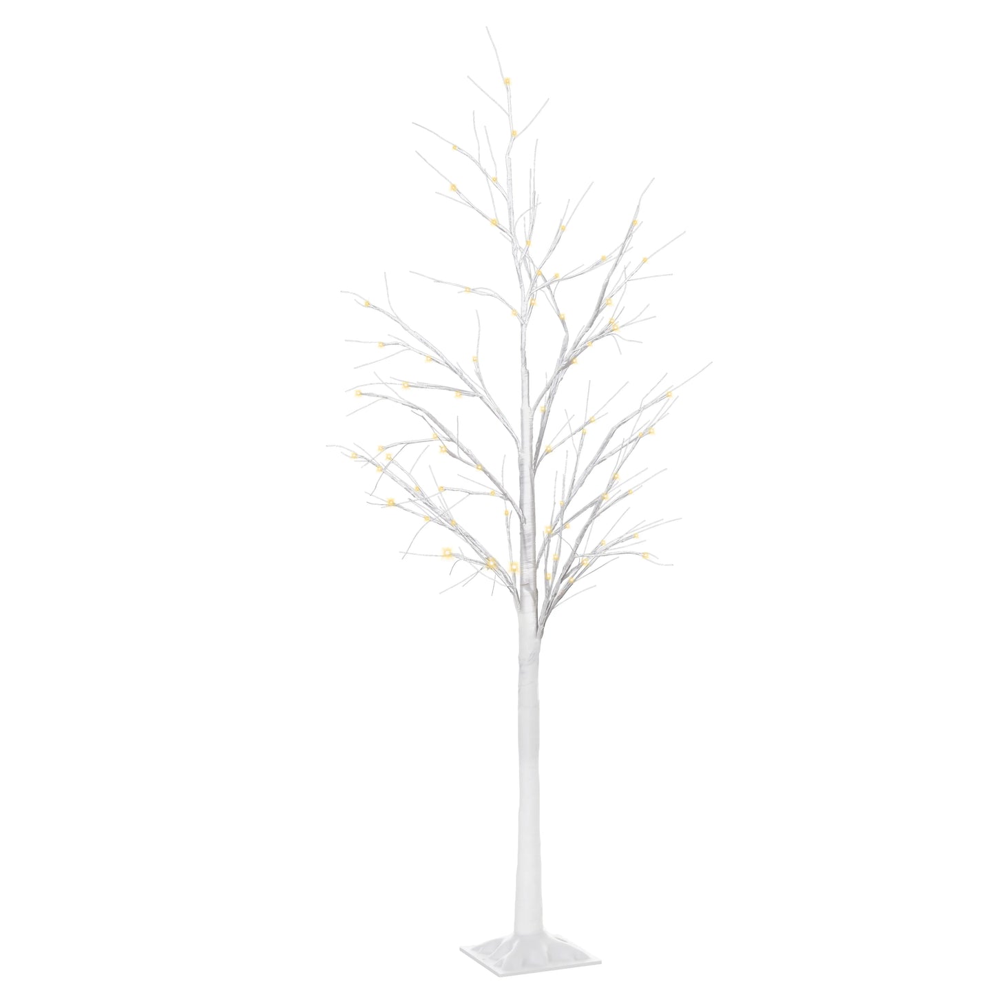 5FT Garden Birch Tree Light, 58 Warm LEDs, 8 Modes, Indoor Outdoor Artificial Tree Light White at Gallery Canada