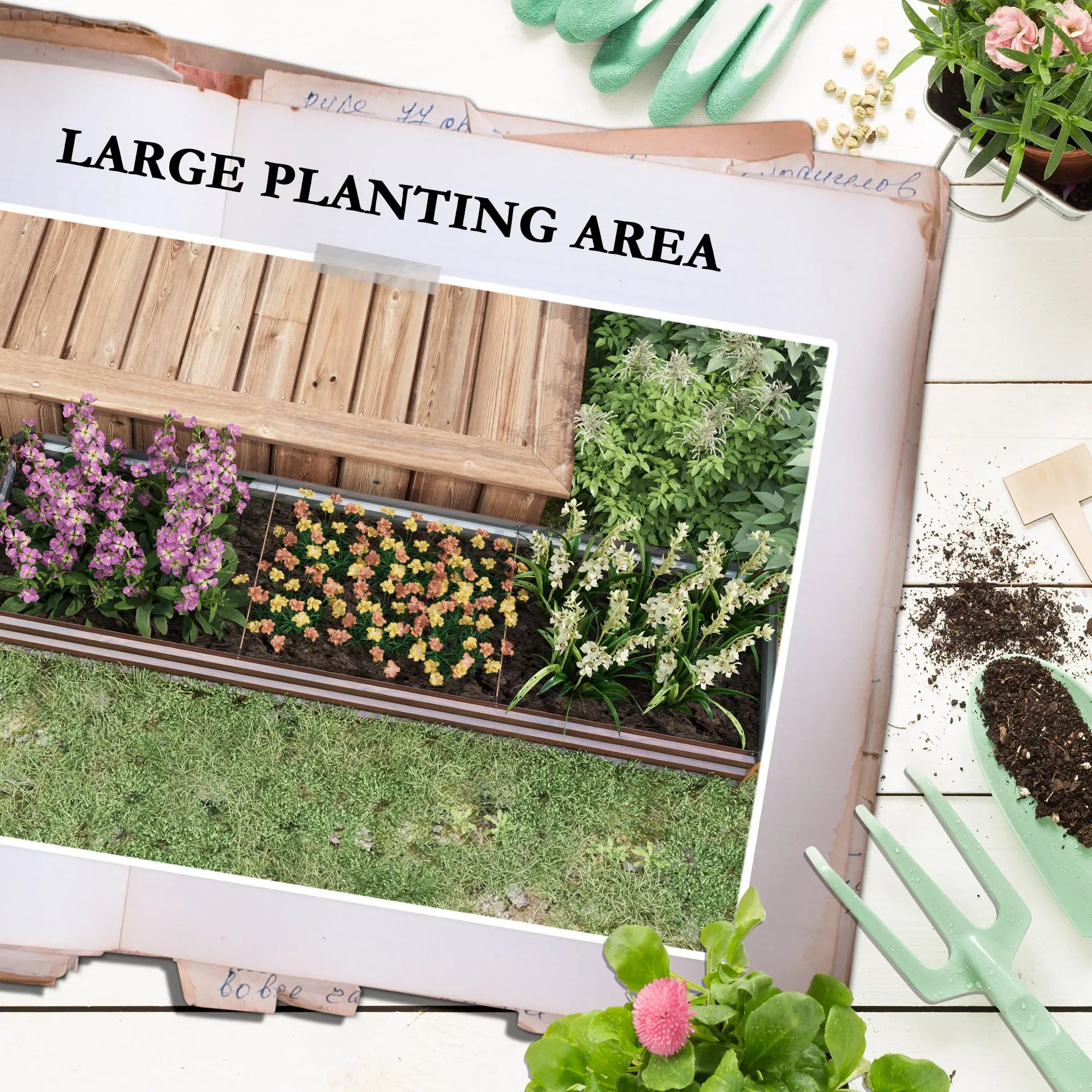 8'x2'x1' Galvanized Raised Bed, Elevated Planter Box, Dark Brown Raised Garden Beds at Gallery Canada