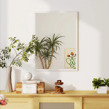 22" x 30" White Rectangular Wall Mirror, Bathroom Living Room Bedroom Entryway, White Wall Mirrors at Gallery Canada