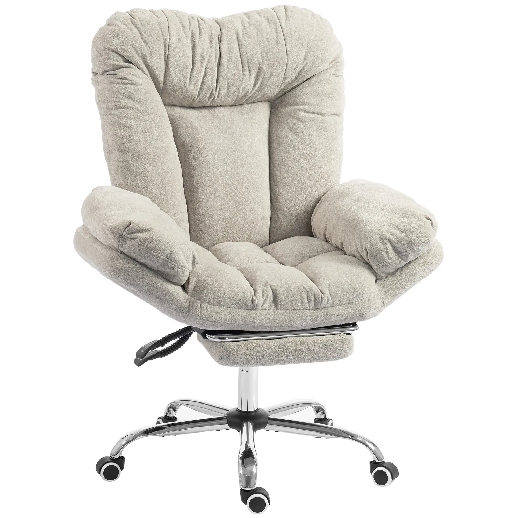 Criss Cross Chair with Wheels, Waterfall Armrests, Light Grey Task Chairs at Gallery Canada