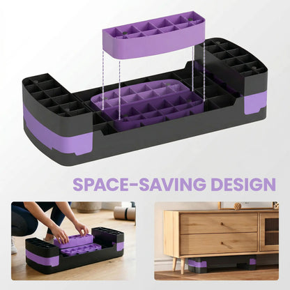 Aerobic Exercise Step Platform, 4"/6"/8" Adjustable Aerobic Stepper with Risers, Workout Stepper for Home Gym, Purple Aerobic Equipment at Gallery Canada