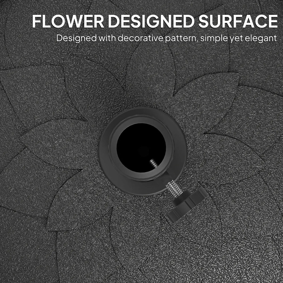 Round Patio Umbrella Base, 26 lbs Resin Stand, Black Umbrella Bases at Gallery Canada