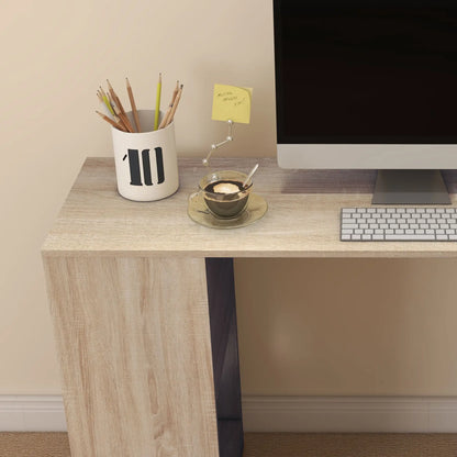 55" Corner Computer Desk, L-Shaped Rotating Workstation, 3-Tier Shelves Computer Desks at Gallery Canada