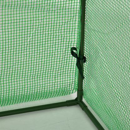 9.7' x 3.3' x 2.5' Mini Tunnel Greenhouse, PE Cover, Steel Frame, Zipped Doors, Dark Green Mini Greenhouses at Gallery Canada
