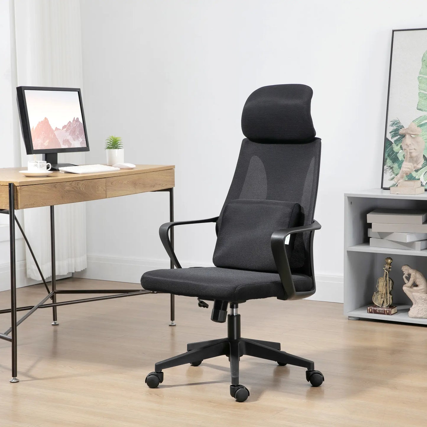 Ergonomic High Back Office Chair, Mesh Computer Chair, Lumbar Support Massage Chairs at Gallery Canada