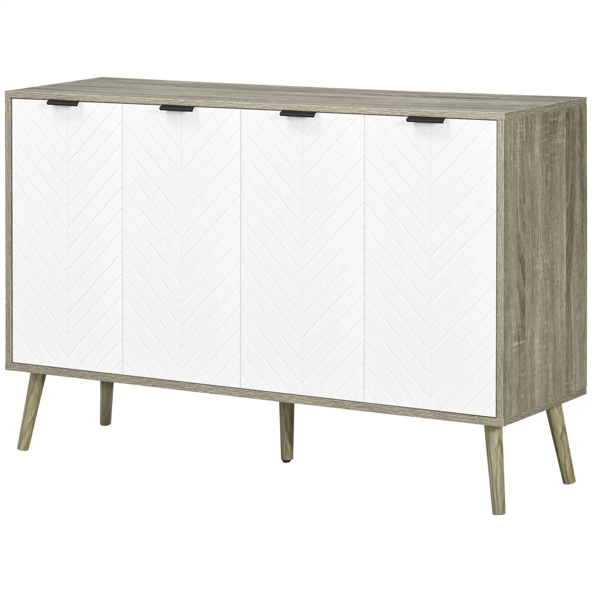 Modern Sideboard Buffet, Dining Cabinet, Adjustable Shelves, Grayish Brown Bar Cabinets at Gallery Canada