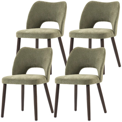 Chenille Upholstered Dining Chairs Set, Green Dining Chairs Multi Colour at Gallery Canada
